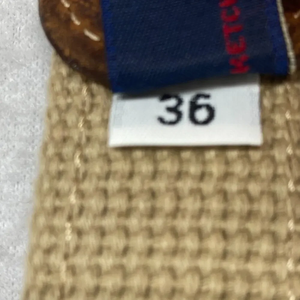 A TAIL WE COULD WAG Belt Adult 36 Handmade Cotton Weave and Leather Traditional